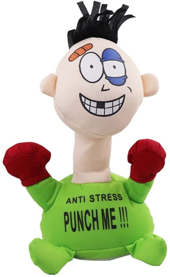 Comfortable Touching Punch Electric Plush Vent Toy Me Doll Funny Emotional Vent Relieve Stress Anxiety Screaming Doll